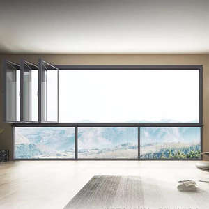 Ventana abatible de aluminio, ventana corredera de aluminio de aleación de doble acristalamiento, diseño de marco de ventana de aluminio en China - Product Image 5
