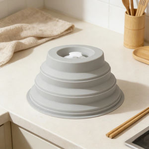 Gran tapa protectora de silicona para microondas de 12 pulgadas, ventilada y plegable, para platos y tapas, y tapete redondo de cocina para alimentos - Product Image 2