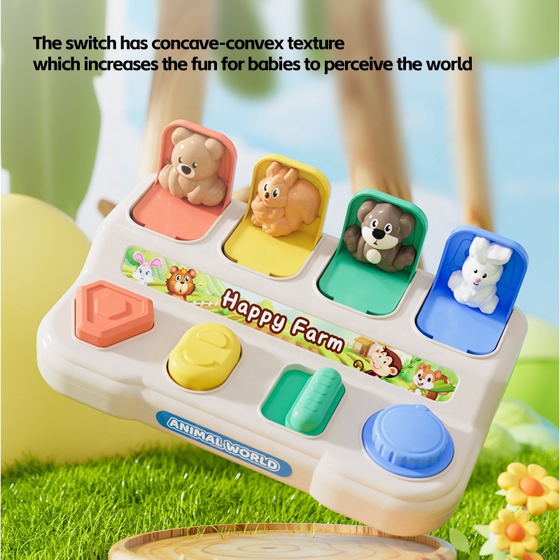 Children’s Animal Peek-a-boo Pop-Up Cause & Effect Learning Box - View 6