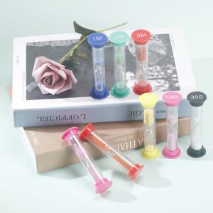 Reloj de Arena Moderno con Logotipo Personalizado de 1, 2, 3 y 5 Minutos, Reloj de Arena de Vidrio, Plástico Colorido Ecológico, Juegos de Mesa Educativos para Niños, Creativos - Product Image 4