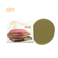 Papier ciré recyclable OEM taille personnalisée couleur naturelle blanc antiadhésif Burger Patty Butch Paper