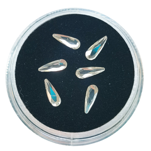 Gemmes dentaires en cristal de haute qualité - 6 cristaux SWARO en forme de goutte d'eau, parfaits pour les soirées masquées. - Product Image 5