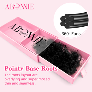 Abonnie J <span class=keywords><strong>B</strong></span> Curl Longue Tige Promade Ventilateurs Rapides à Cils Vente en Gros Éventails <span class=keywords><strong>Pro</strong></span> Made Bouquet Plateaux à Cils Pointu Base Mince Éventail Lâche - Product Image 4