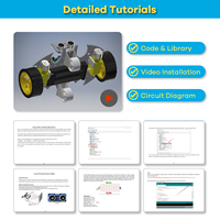 Kit de Chasis de Coche Robótico Inteligente LAFVIN 2WD para Proyectos de Programación Arduino, Coche Robótico Educativo de Automatización Electrónica DIY