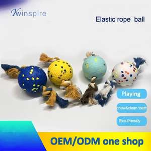 Palla per Cani Ecologica Elastica Resistente ai Morsi Pulisce i Denti con Corda Giocattolo Interattivo per Addestramento Cani di Taglia Grande - Product Image 1