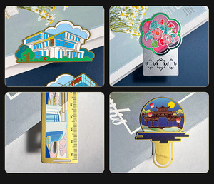 Special-Shaped Metal Bookmarks Free Design Enterprise LOGO UV Color Printing for School Reading Book Folder Creative Promotions