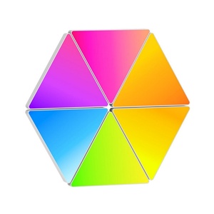 Kit de 12 Paneles Triangulares Inteligentes RGBIC, WiFi+IR, Diseño DIY para Hogar Inteligente, Panel de Luz LED Triangular Inteligente - Product Image 1