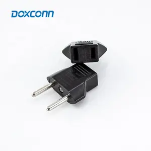 Soket Daya adaptor konverter perjalanan, 2pin ABS CE 125/250V 6A USA JP ke Eu changeover plug