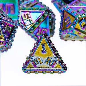 Para Udixi Logotipo personalizable RPG <span class=keywords><strong>Dungeons</strong></span> <span class=keywords><strong>and</strong></span> <span class=keywords><strong>Dragons</strong></span> Juego de dados Juego Poliédrico <span class=keywords><strong>Serie</strong></span> de remaches de metal con embalaje de caja de metal - Product Image 6