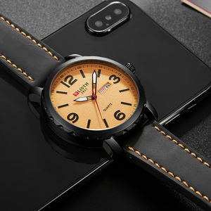 <span class=keywords><strong>WLISTH</strong></span> นาฬิกาข้อมือหนังผู้ชาย,นาฬิกาควอตซ์สไตล์คลาสสิกมินิมอล Jam Tangan Pria Fashion Movt ปรับแต่งโลโก้ได้ - Product Image 5