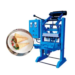 Automatically Professional Stainless Steel Ice Cream Cone Waffle Baker Machine / Ice Cream Cone Making Machine