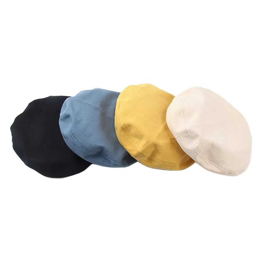 Cappello da berretto personalizzato in cotone bianco Vintage classico di alta qualità in stile francese promozionale per le donne