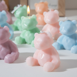 Bear Shape Scented Candle Birthday Party Decoration Ornament Cute Animal <b>Paraffin</b> Wax Soy Wax Aroma - Product Image 1