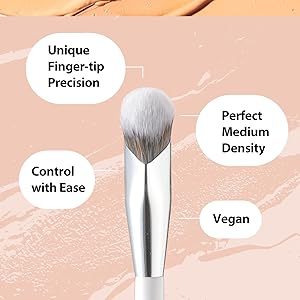 Pincel <span class=keywords><strong>corrector</strong></span>, maquillaje debajo de los ojos, cepillo facial de precisión en ángulo pequeño para <span class=keywords><strong>ojeras</strong></span>, aplicador de contorno de nariz vegano - Product Image 5