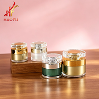 Tarro de Plástico PP de 5/10g 15/20g 30g con Tapa Plateada de Lujo para Crema de Ojos de Día/Noche, Envase Cosmético para el Cuidado de la Piel con Serigrafía
