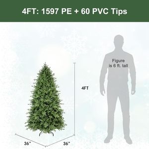 Luxury 6FT Prelit <b>Artificial</b> Smart Christmas <b>Tree</b> Xmas <b>Tree</b> PE Decorative Christmas <b>Trees</b> - Product Image 3