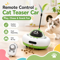 Distributeur de nourriture pour chien et chat moderne, écologique et de qualité supérieure, avec motif de dessin animé |   Distributeur automatique de friandises rechargeable |   Jouet interactif pour animaux de compagnie