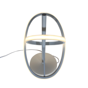 Lampe de table 20W finition blanc sable avec nouvel abat-jour rond pour la lecture de la chambre et le contrôle de l'interrupteur de décoration de la chambre - Product Image 4