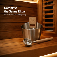 Set Ember Sauna Aluminium Harvia dengan Jendela Transom dan Desain Tradisional, Garansi 1 Tahun untuk Penggunaan Hotel & Rumah