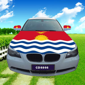 Directo <span class=keywords><strong>de</strong></span> fábrica personalizado 120*150cm Material <span class=keywords><strong>de</strong></span> poliéster elástico fuerte y duradero <span class=keywords><strong>Kiribati</strong></span> cubierta <span class=keywords><strong>de</strong></span> capó <span class=keywords><strong>de</strong></span> coche <span class=keywords><strong>bandera</strong></span> - Product Image 2