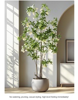 Plante artificielle en pot réaliste la plus vendue - Décoration de luxe pour le bureau et la maison, mariage et Thanksgiving, plastique durable