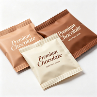 Sachet en aluminium à scellage arrière personnalisé pour emballage de chocolat, bonbons, noix et confiseries – Fourniture en gros