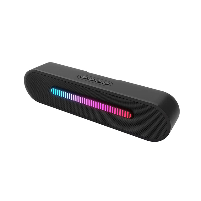 TV Sound Bar Speaker for 5.1 RGB LED Light Wireless Stereo Sound Built-in Mic Display Screen for Computer 3 Hours Battery
