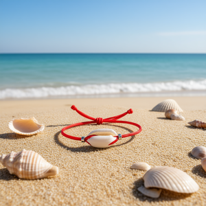 Angelina Red Elastic Seashell <b>Bracelet</b> Stainless Steel Charm <b>Bracelet</b> Unisex Casual Gift Jewelry - Product Image 2