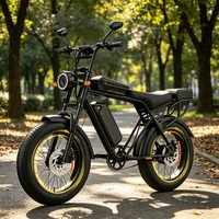 Vélo électrique à pneus larges avec batterie au lithium 48V 15AH, 750W, 25 km/h, NFC intelligent, style rétro, pour adultes, expédié depuis l'entrepôt américain