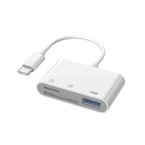 ฮับแปลงพอร์ต 3-in-1 แบบ Type-C/Micro USB เป็น USB-A OTG พร้อมช่องอ่านการ์ด TF/SD สำหรับแล็ปท็อป - Product Image 1