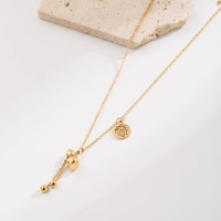 Vente en gros de bijoux en acier inoxydable, colliers pour femmes en acier titane tendance, vente en gros d'usine de colliers bon marché