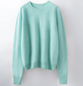 Custom Brush V Neck Thick Fleece V-neck <strong>Sweater</strong> Luxury Oversized Wool Mix Cashmere <strong>Sweater</strong> for Ladies - Product Image 2