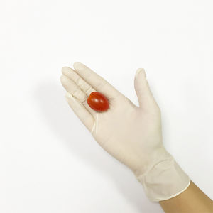 Gants d'examen en latex sans poudre 5MIL, texture lisse, bord coupé, usage général, gants jetables - Product Image 1