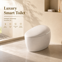 WC intelligent monobloc à poser au sol, carré, avec chasse automatique, siège chauffant et bidet intégré, pour la maison et les hôtels
