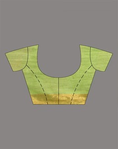 Sari de Seda Tussar Pura Multicolor de Diseñador para Mujer, con un Acabado Elegante y Lujoso para una Hermosa Vestimenta, de la India - Product Image 4