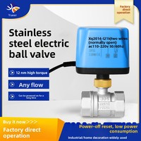 Vanne à bille électrique en acier inoxydable 304 DN15-DN50, vanne de commande motorisée à 2 voies pour systèmes de chauffage solaire et de drainage