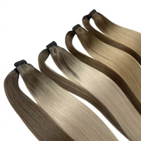 Queue de cheval en cheveux humains 100% Remy, double épaisseur, naturelle, à nouer, tissage droit, 18 pouces, marque Amonhair, vente en gros