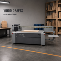 Printer UV Format Lebar Anti-Tabrakan 2513 dengan Kamera, untuk Plat Nama Logam, Label Industri, Meja Vakum Xp600 Egg
