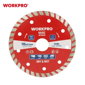 WORKPRO 65Mn Pemotongan Dasar Pisau Gergaji Berlian Turbo