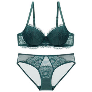 Soutien-gorge simple en dentelle confortable pour femmes, respirant, fin, uni, sous-vêtements de bikini taille basse - Product Image 6