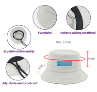 Topi Bucket Outdoor Logo Kustom, Topi Lebar Pelindung Matahari, Topi Memancing dengan Tali Dagu yang Dapat Disesuaikan untuk Pantai, Hiking, dan Camping