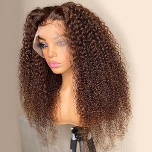 Produits capillaires humains vierges indiens importés de Chine Perruques à lacet frontal frisé 13*4 pour femmes noires - Product Image 2