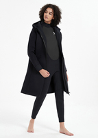 Veste en néoprène 3 mm à capuche, haut de plongée long, coupe-vent, pour hommes et femmes, cape de surf, manteau thermique imperméable pour bateau W183
