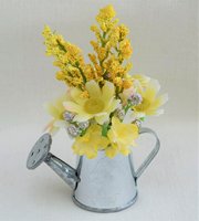 Arrosoir pot de fleur ruban mini fer galvanisé jouet bureau décoratif
