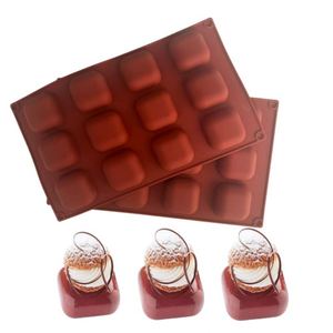 Tangchu <b>Square</b> Pillow Chocolate Mousse Cake Silicone Oven Safe Baking <b>Tool</b> DIY Handmade Soap Mold - Product Image 1