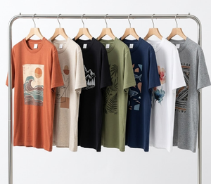 Lotes de ropa urbana: Camisetas unisex con estampado en el pecho, algodón puro de alto gramaje, talla única, disponible a granel desde China. - Product Image 2