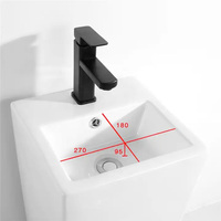 Lavabos sanitaires en gros Lavabos de salle de bain en céramique carrés modernes