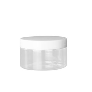 Pot rond transparent en PET de 250 ml (8 oz) avec couvercle à vis, conteneur en plastique vide <span class=keywords><strong>pour</strong></span> baume, pommade, <span class=keywords><strong>cire</strong></span>, beurre, emballage cosmétique DIY - Product Image 1