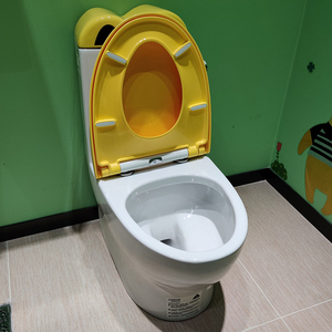 Inodoro Infantil Moderno de Una Pieza de Cerámica ARROW, Alargado, con Doble Descarga, Drenaje en Forma de S, Montaje en Suelo, Autolimpiable, Radiador - Product Image 2