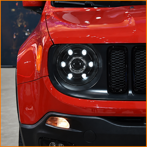 Pour Jeep Renegade 2016-2021, ensemble de phares LED avec double lentille de projecteur, halo étoilé DRL, remplacement plug and play - Product Image 3